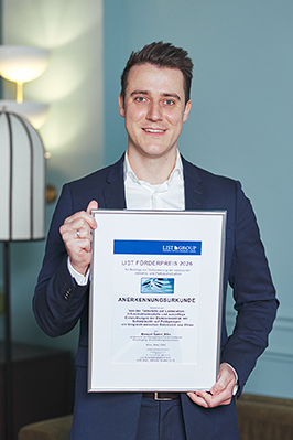 Manuel Spörr, BSc., Anerkennungspreis List Förderpreis 2026